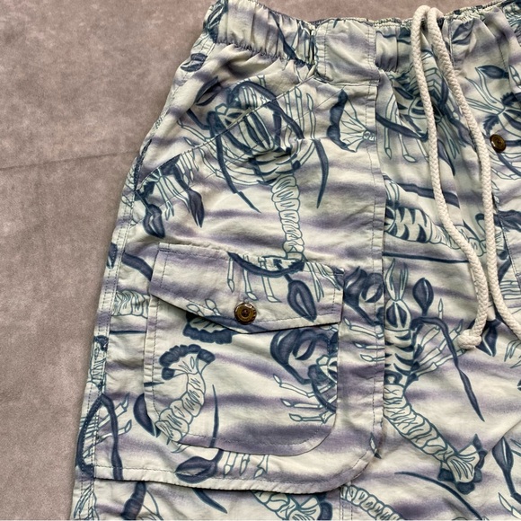 Tommy Bahama Swim Trunks Men's M Blue Relax Lobster All Over Print Beach Shorts - Picture 10 of 16